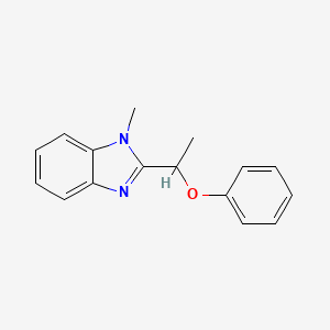 molecular formula C16H16N2O B4242288 1-methyl-2-(1-phenoxyethyl)-1H-benzimidazole 