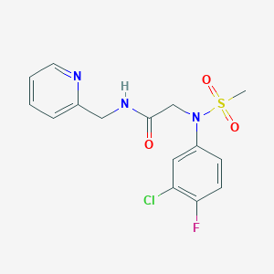 N~2~-(3-chloro-4-fluorophenyl)-N~2~-(methylsulfonyl)-N~1~-(2-pyridinylmethyl)glycinamide