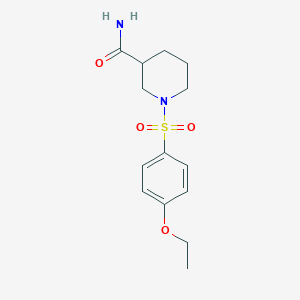 molecular formula C14H20N2O4S B4242309 1-[(4-Ethoxyphenyl)sulfonyl]piperidine-3-carboxamide 