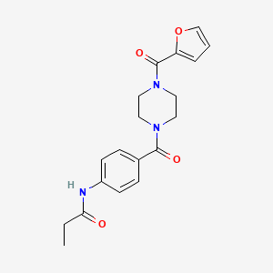 N-{4-[4-(FURAN-2-CARBONYL)PIPERAZINE-1-CARBONYL]PHENYL}PROPANAMIDE