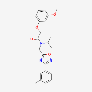 2-(3-methoxyphenoxy)-N-{[3-(3-methylphenyl)-1,2,4-oxadiazol-5-yl]methyl}-N-(propan-2-yl)acetamide