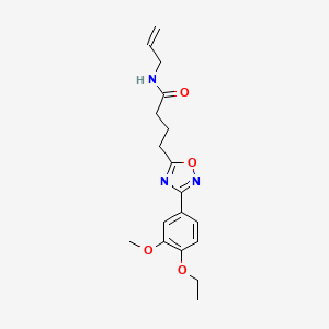 molecular formula C18H23N3O4 B4242388 N-allyl-4-[3-(4-ethoxy-3-methoxyphenyl)-1,2,4-oxadiazol-5-yl]butanamide 