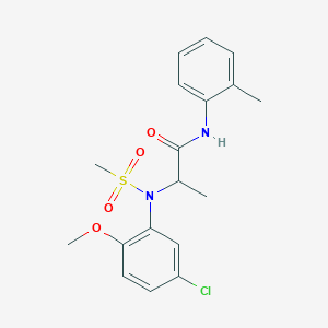 N~2~-(5-chloro-2-methoxyphenyl)-N~1~-(2-methylphenyl)-N~2~-(methylsulfonyl)alaninamide