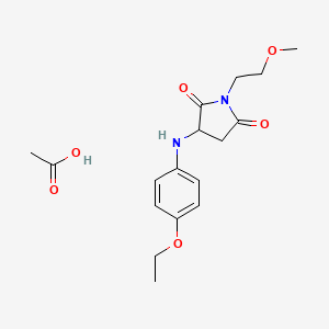 Acetic acid;3-(4-ethoxyanilino)-1-(2-methoxyethyl)pyrrolidine-2,5-dione