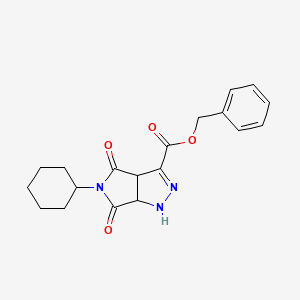 benzyl 5-cyclohexyl-4,6-dioxo-1,3a,4,5,6,6a-hexahydropyrrolo[3,4-c]pyrazole-3-carboxylate