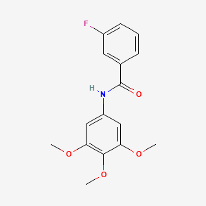 molecular formula C16H16FNO4 B4242454 3-fluoro-N-(3,4,5-trimethoxyphenyl)benzamide 