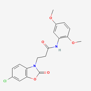 3-(6-chloro-2-oxo-1,3-benzoxazol-3(2H)-yl)-N-(2,5-dimethoxyphenyl)propanamide