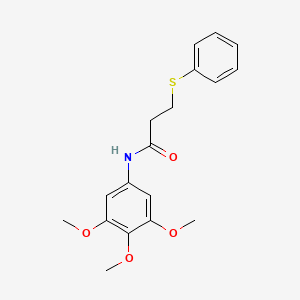 molecular formula C18H21NO4S B4242476 3-(phenylsulfanyl)-N-(3,4,5-trimethoxyphenyl)propanamide 