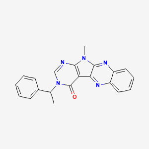 17-methyl-13-(1-phenylethyl)-2,9,13,15,17-pentazatetracyclo[8.7.0.03,8.011,16]heptadeca-1,3,5,7,9,11(16),14-heptaen-12-one