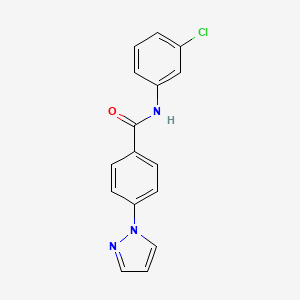 N-(3-chlorophenyl)-4-(1H-pyrazol-1-yl)benzamide