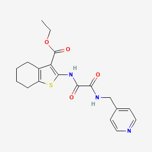 molecular formula C19H21N3O4S B4242526 Ethyl 2-[[2-oxo-2-(pyridin-4-ylmethylamino)acetyl]amino]-4,5,6,7-tetrahydro-1-benzothiophene-3-carboxylate 