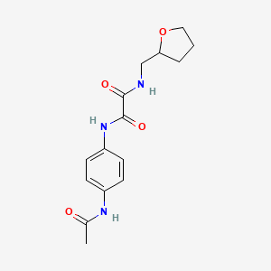 molecular formula C15H19N3O4 B4242529 N'-(4-acetamidophenyl)-N-(oxolan-2-ylmethyl)oxamide 