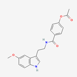 molecular formula C20H20N2O4 B4242531 4-{[2-(5-methoxy-1H-indol-3-yl)ethyl]carbamoyl}phenyl acetate 