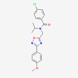 4-chloro-N-{[3-(4-methoxyphenyl)-1,2,4-oxadiazol-5-yl]methyl}-N-(propan-2-yl)benzamide