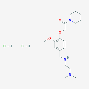 molecular formula C19H33Cl2N3O3 B4242549 2-[4-[[2-(Dimethylamino)ethylamino]methyl]-2-methoxyphenoxy]-1-piperidin-1-ylethanone;dihydrochloride 