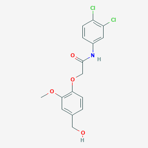 molecular formula C16H15Cl2NO4 B4242558 N-(3,4-dichlorophenyl)-2-[4-(hydroxymethyl)-2-methoxyphenoxy]acetamide 