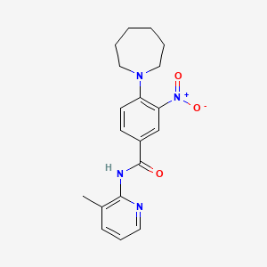 molecular formula C19H22N4O3 B4242568 4-(azepan-1-yl)-N-(3-methylpyridin-2-yl)-3-nitrobenzamide 