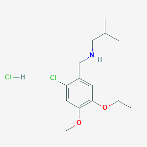 N-[(2-chloro-5-ethoxy-4-methoxyphenyl)methyl]-2-methylpropan-1-amine;hydrochloride