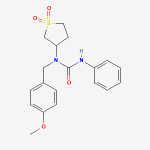 molecular formula C19H22N2O4S B4242597 1-(1,1-Dioxidotetrahydrothiophen-3-yl)-1-(4-methoxybenzyl)-3-phenylurea 