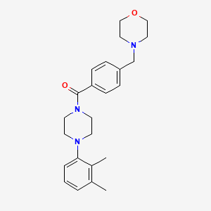 molecular formula C24H31N3O2 B4242609 4-(4-{[4-(2,3-dimethylphenyl)-1-piperazinyl]carbonyl}benzyl)morpholine 