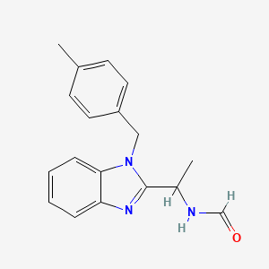 {1-[1-(4-methylbenzyl)-1H-benzimidazol-2-yl]ethyl}formamide