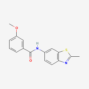 molecular formula C16H14N2O2S B4242625 3-methoxy-N-(2-methyl-1,3-benzothiazol-6-yl)benzamide 