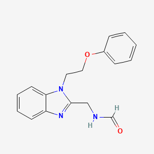 molecular formula C17H17N3O2 B4242632 N-{[1-(2-phenoxyethyl)-1H-1,3-benzodiazol-2-yl]methyl}formamide 