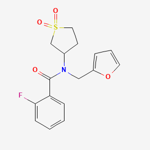 N-(1,1-dioxidotetrahydrothiophen-3-yl)-2-fluoro-N-(furan-2-ylmethyl)benzamide