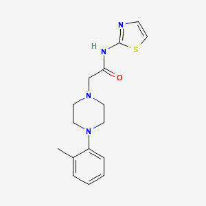 2-[4-(2-methylphenyl)-1-piperazinyl]-N-1,3-thiazol-2-ylacetamide