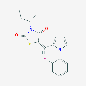 (5E)-3-(butan-2-yl)-5-{[1-(2-fluorophenyl)-1H-pyrrol-2-yl]methylidene}-1,3-thiazolidine-2,4-dione