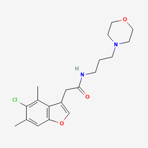 3-Benzofuranacetamide, 5-chloro-4,6-dimethyl-N-[3-(4-morpholinyl)propyl]-