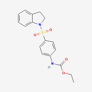 molecular formula C17H18N2O4S B4242672 ethyl N-[4-(2,3-dihydroindol-1-ylsulfonyl)phenyl]carbamate 