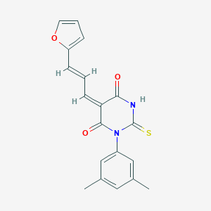 (5E)-1-(3,5-dimethylphenyl)-5-[(2E)-3-(furan-2-yl)prop-2-en-1-ylidene]-2-thioxodihydropyrimidine-4,6(1H,5H)-dione