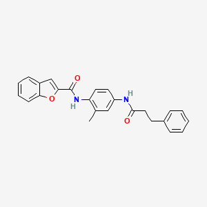 molecular formula C25H22N2O3 B4242696 N-[2-methyl-4-(3-phenylpropanoylamino)phenyl]-1-benzofuran-2-carboxamide 