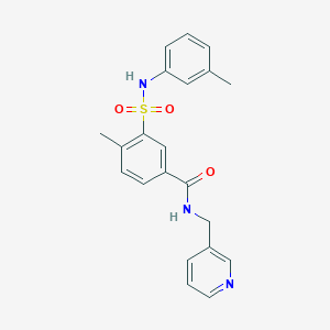 4-methyl-3-[(3-methylphenyl)sulfamoyl]-N-(pyridin-3-ylmethyl)benzamide