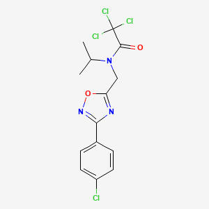 2,2,2-trichloro-N-{[3-(4-chlorophenyl)-1,2,4-oxadiazol-5-yl]methyl}-N-isopropylacetamide