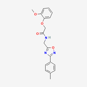 2-(2-methoxyphenoxy)-N-{[3-(4-methylphenyl)-1,2,4-oxadiazol-5-yl]methyl}acetamide