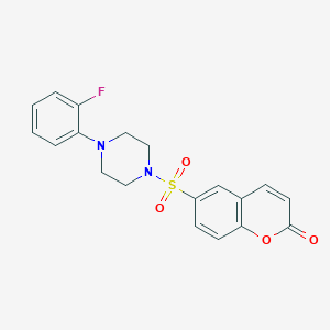 molecular formula C19H17FN2O4S B4242746 6-[4-(2-Fluoro-phenyl)-piperazine-1-sulfonyl]-chromen-2-one 