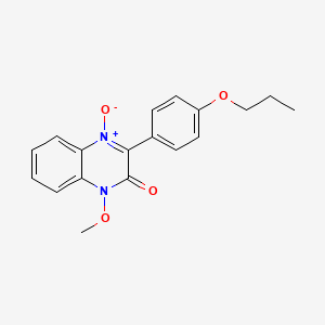 molecular formula C18H18N2O4 B4242771 1-methoxy-3-(4-propoxyphenyl)-2(1H)-quinoxalinone 4-oxide 