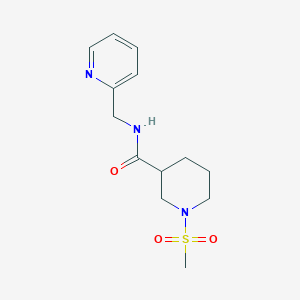 molecular formula C13H19N3O3S B4242779 1-(methylsulfonyl)-N-(pyridin-2-ylmethyl)piperidine-3-carboxamide 