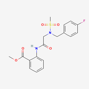 METHYL 2-(2-{N-[(4-FLUOROPHENYL)METHYL]METHANESULFONAMIDO}ACETAMIDO)BENZOATE