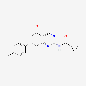 N-[7-(4-methylphenyl)-5-oxo-5,6,7,8-tetrahydroquinazolin-2-yl]cyclopropanecarboxamide