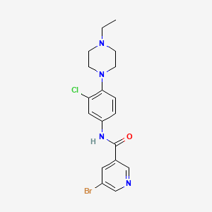 molecular formula C18H20BrClN4O B4242794 5-bromo-N-[3-chloro-4-(4-ethylpiperazin-1-yl)phenyl]pyridine-3-carboxamide 