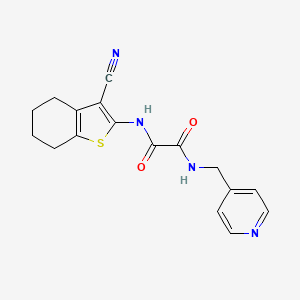 N'-(3-cyano-4,5,6,7-tetrahydro-1-benzothiophen-2-yl)-N-(pyridin-4-ylmethyl)oxamide