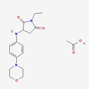 Acetic acid;1-ethyl-3-(4-morpholin-4-ylanilino)pyrrolidine-2,5-dione