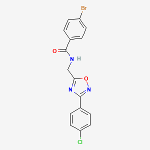 molecular formula C16H11BrClN3O2 B4242859 4-bromo-N-{[3-(4-chlorophenyl)-1,2,4-oxadiazol-5-yl]methyl}benzamide 