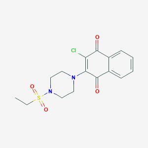 molecular formula C16H17ClN2O4S B424290 2-Chloro-3-[4-(ethylsulfonyl)-1-piperazinyl]naphthoquinone CAS No. 442654-79-7
