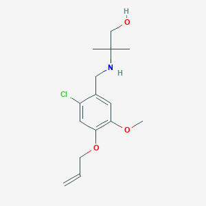 molecular formula C15H22ClNO3 B4242923 2-{[4-(allyloxy)-2-chloro-5-methoxybenzyl]amino}-2-methyl-1-propanol 