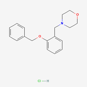 molecular formula C18H22ClNO2 B4242927 4-[(2-Phenylmethoxyphenyl)methyl]morpholine;hydrochloride 