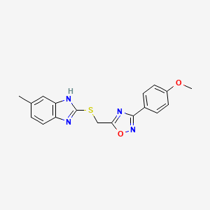 2-({[3-(4-METHOXYPHENYL)-1,2,4-OXADIAZOL-5-YL]METHYL}SULFANYL)-5-METHYL-1H-1,3-BENZODIAZOLE